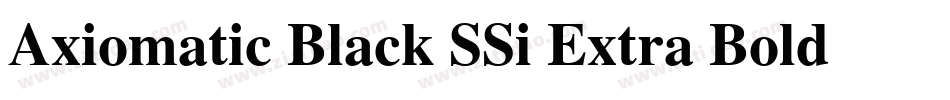 Axiomatic Black SSi Extra Bold字体转换